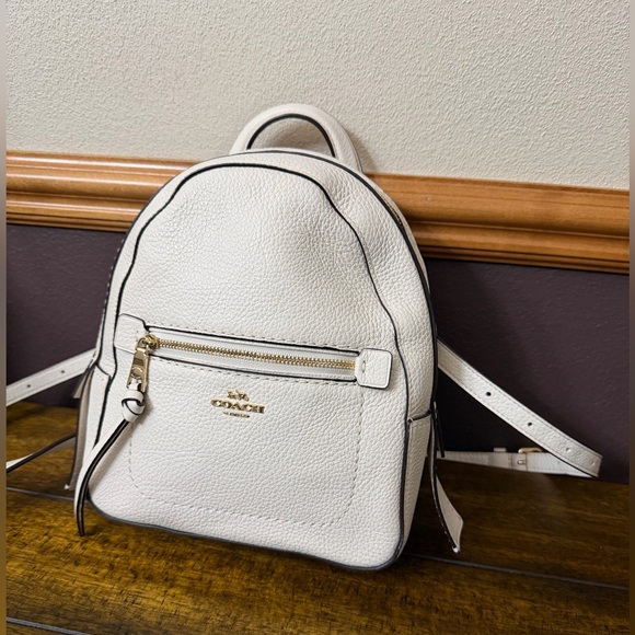 ✨ Coach Andi Mini Backpack Purse – Chalk Pebble Leather ✨ - Picture 4 of 11